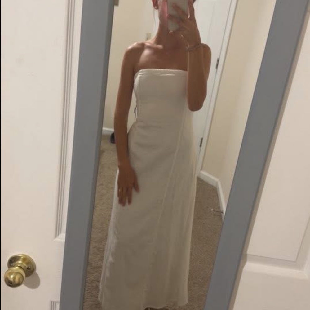 Marshalls Strapless Cream Dress